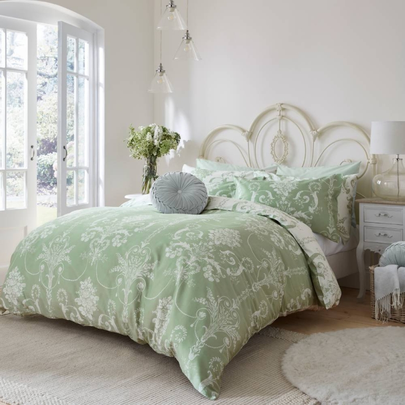 Laura Ashley Josette Duvet Cover Set Fresh Green