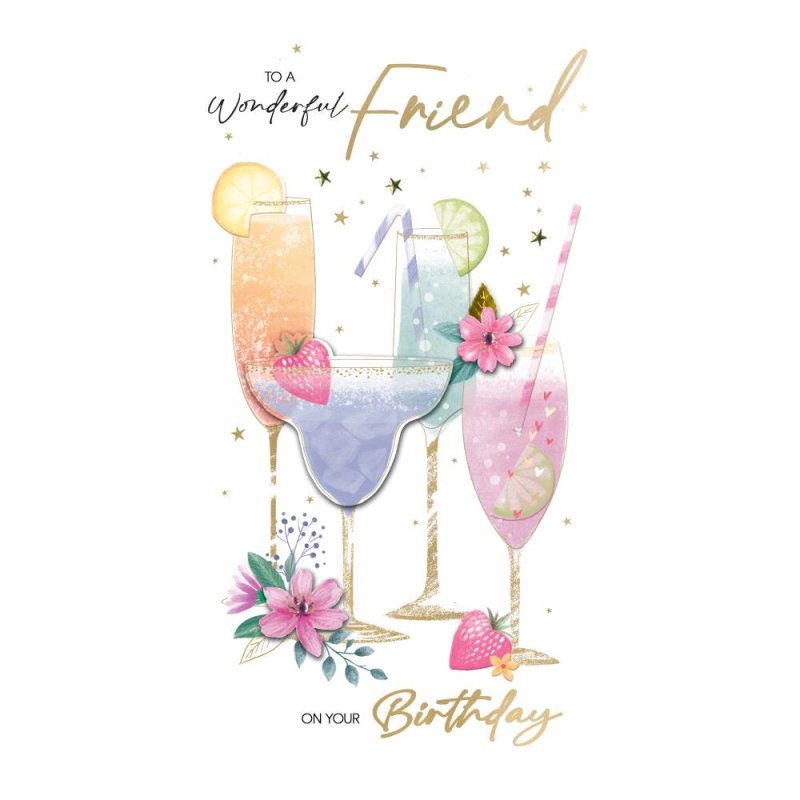 Friend Birthday Cocktails Card