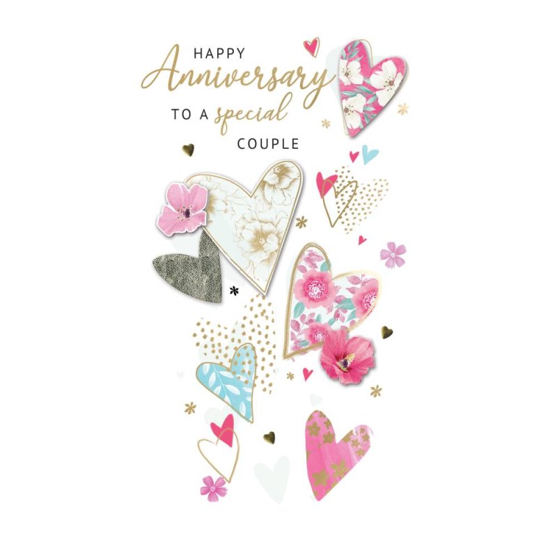 Anniversary Hearts Greeting Card