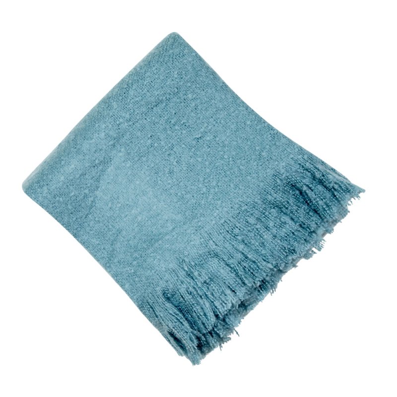 Serena Mohair Throw Duck Egg 130cm x 180cm