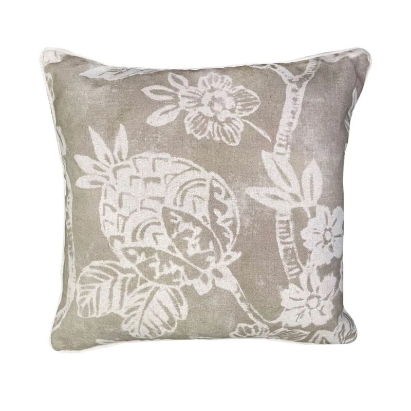 Barcelona 45cm Floral Cushion Taupe