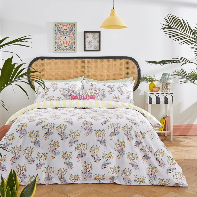 Cath Kidston Lemon Trees Duvet Set White