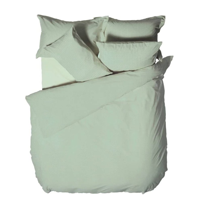 TLY WAFFLE DUVET SET SGL SEAFOAM