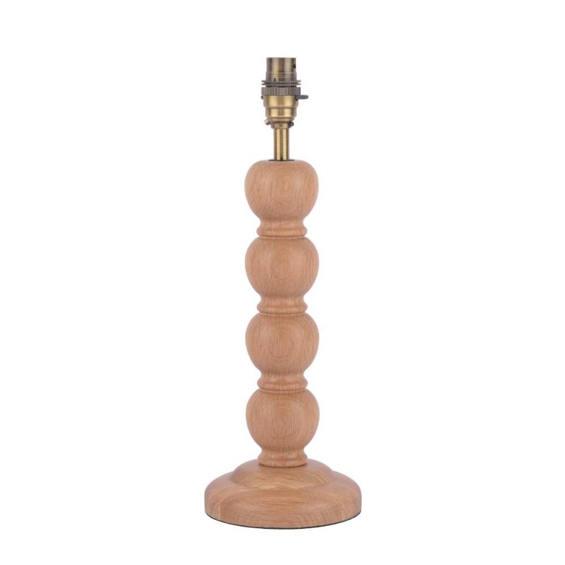 Laura Ashley Maria Table Lamp Wood & Antique Brass - Base Only