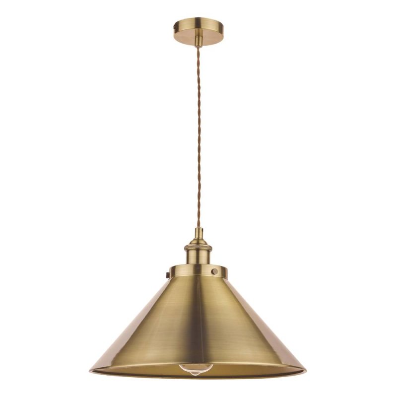 Laura Ashley Rufus Grande Pendant Antique Brass