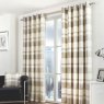 Fusion Balmoral Eyelet Headed Curtains Lined Natural