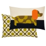 Orla Kiely Small Dachshund Cushion Yellow