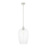 Laxfield Clear Glass & Bright Nickel Large Pendant