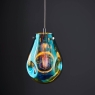 Newton Metallic Petrol Medium Glass Pendant