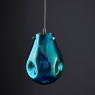 Newton Metallic Petrol Medium Glass Pendant