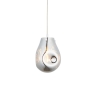 Newton Metallic Chrome Medium Glass Pendant