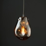 Newton Metallic Chrome Medium Glass Pendant