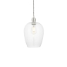 Laxfield Clear Glass & Bright Nickel Small Pendant