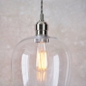 Laxfield Clear Glass & Bright Nickel Small Pendant