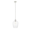 Laxfield Clear Glass & Bright Nickel Small Pendant