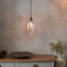 Laxfield Clear Glass & Antique Brass Small Pendant