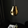 Newton Metallic Gold Large Glass Pendant