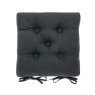 Walton & Co Seat Pad With Ties Iron Grey