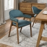 Christopher Rustic Oak Dining Arm Chair Azure