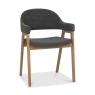 Christopher Dining Arm Chair Oak Dark Grey