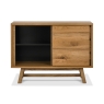 Christopher Narrow Sideboard Oak Open