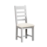 Elveden Ladder Back Dining Chair Grey Fabric