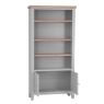 Elveden Large Wide Bookcase Grey open
