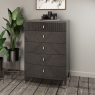 Dante Tall Chest 5 Drawer Ebony Lifestyle