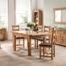 Snape Oiled Oak Extending Dining Table 132-198cm & 4 Snape Ladderback Chairs