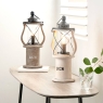 White Wood Lantern Table Lamp