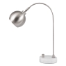 Feliciani Brushed Silver & White Marble Table Lamp