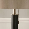 Brushed Silver and Matt Black Floor Lamp