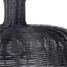 Black Rattan Dome Pendant