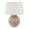 Small Rattan Cream Wash Table Lamp