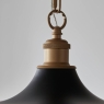 Farnham Matt Black & Satin Gold Mid Century Pendant