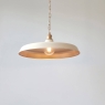 Farnham Matt White & Satin Gold Mid Century Pendant