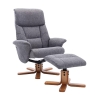 Marlesford Swivel Recliner Chair with Footstool Slate