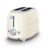 smeg 2 slice toaster cream