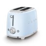 smeg 2 slice toaster blue