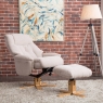 Deben Swivel Chair & Stool Lisbon Wheat