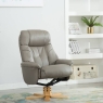 Deben Swivel Chair & Footstool Grey Plush