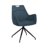 Orion Magnus Swivel Dining Armchair Blue