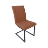 Fuji Retro Stitch Dining Chair Tan