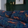 FOX AND DEER DUVET SET SUPER KING NAVY