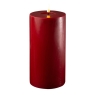 Deluxe Homeart Real Flame Led Candle Bordeaux - 10 x 20cm
