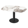 Luna Extending Table 90-135cm Marble Calcatta
