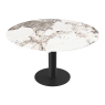 Luna Extending Table 90-135cm Marble Calcatta Open