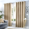 Fusion Sorbonne Eyelet Headed Curtain Lined Natural