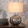 Laura Ashley Laura Ashley Elderdale Table Lamp Smoked Glass & Polished Chrome With Shade