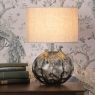 Laura Ashley Laura Ashley Elderdale Table Lamp Smoked Glass & Polished Chrome With Shade